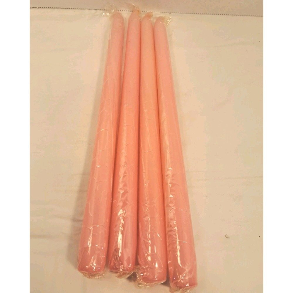 Vintage Avon Pink Taper Candles Set of 4 NOS!